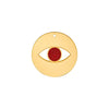 Minimal eye charm from mirror plexiglass with glitter center in gold or silver mirror finish from the Eyeform Glitter Series collection by So Cute Cut.