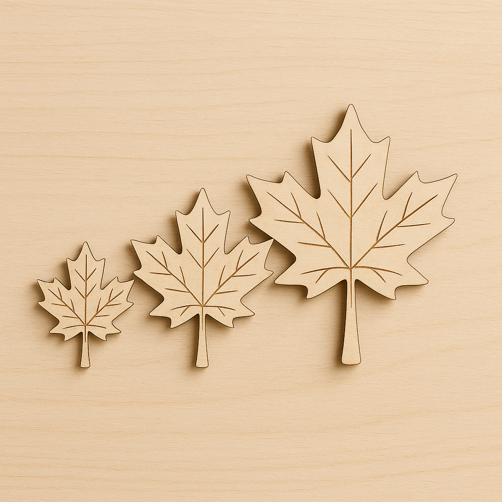 Ξύλινο φύλλο σφενδάμου, laser cut, ιδανικό για φθινοπωρινή διακόσμηση και DIY βάψιμο | So Cute Cut