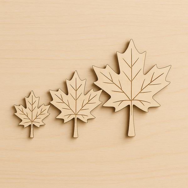 Ξύλινο φύλλο σφενδάμου, laser cut, ιδανικό για φθινοπωρινή διακόσμηση και DIY βάψιμο | So Cute Cut