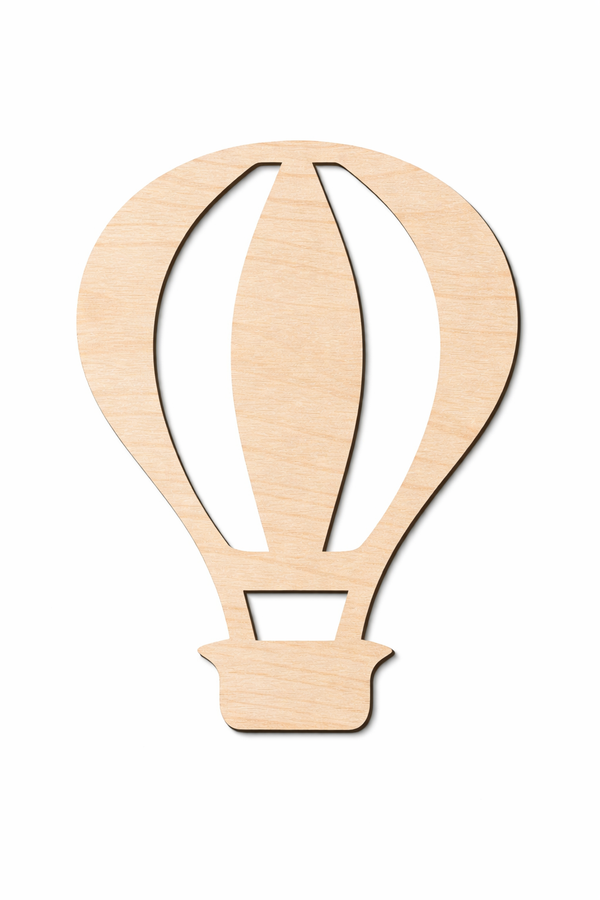 Ξύλινο στοιχείο αερόστατο από MDF σημύδα κομμένο σε laser για DIY δημιουργίες So Cute Cut