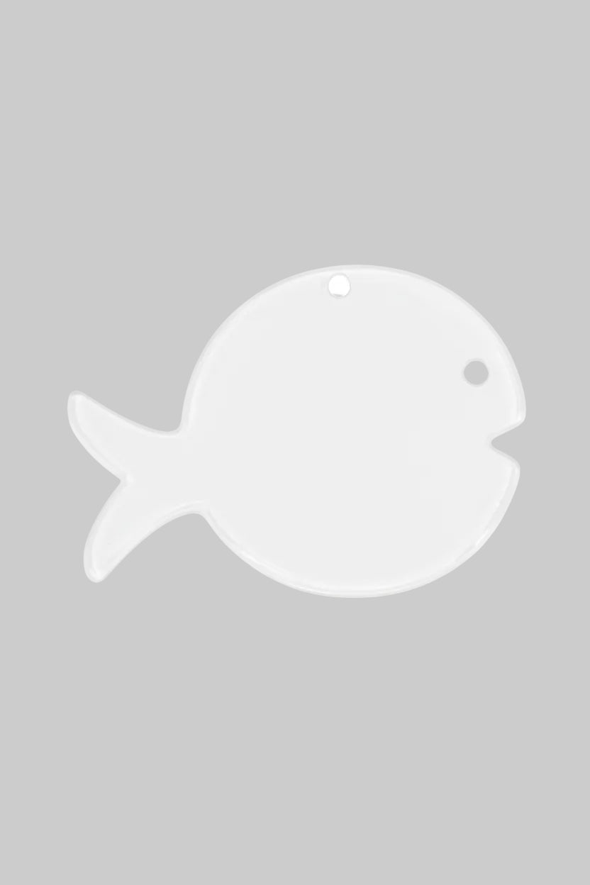 Ακρυλικό πλέξι μοτίφ ψάρι 60x45 mm σε συσκευασία 4 τεμαχίων