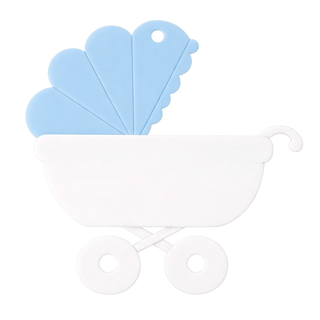 Καροτσάκι μωρού από plexiglass σε γαλάζιο  χρώμα για μπομπονιέρες βάπτισης So Cute Cut