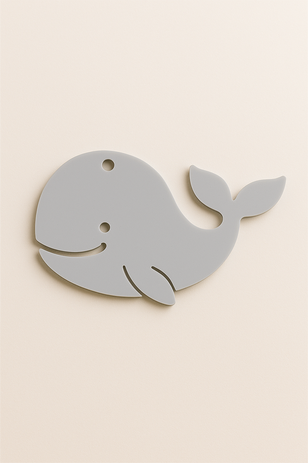 Παιδική σιλουέτα φάλαινας 6εκ από ανοιχτό γκρι ακρυλικό – So Cute Cut