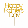Happy Father's Day topper από πλεξιγκλάς με μοντέρνα γεωμετρική γραμματοσειρά για τούρτες Γιορτής του Πατέρα