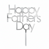 Happy Father's Day topper από πλεξιγκλάς με μοντέρνα γεωμετρική γραμματοσειρά για τούρτες Γιορτής του Πατέρα