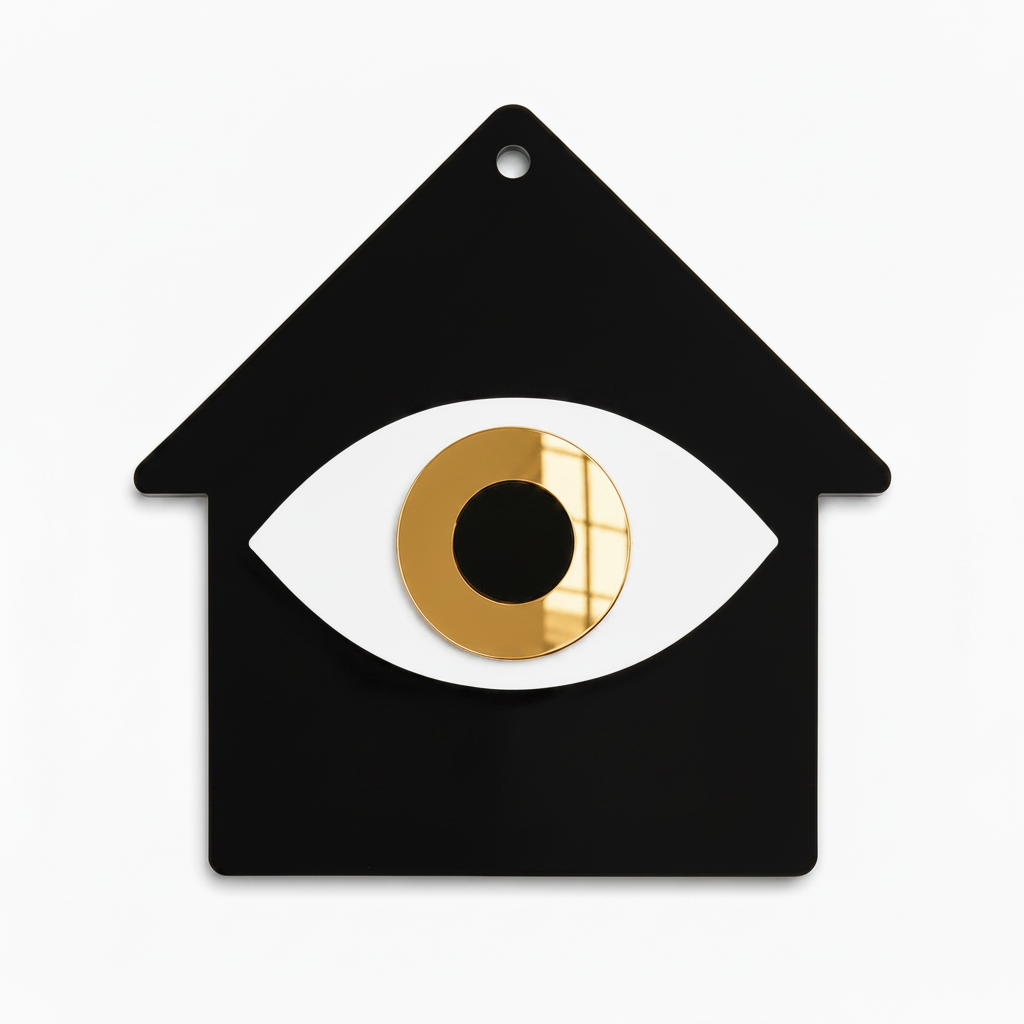 Κρεμαστό Στοιχείο Σπιτάκι με Μάτι για Γούρι
