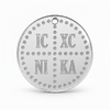 Ασημί  κρεμαστό κωνσταντινάτο IC XC NI KA 25 mm από plexiglass καθρέφτη – So Cute Cut