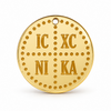 Χρυσό κρεμαστό κωνσταντινάτο IC XC NI KA 25 mm από plexiglass καθρέφτη – So Cute Cut