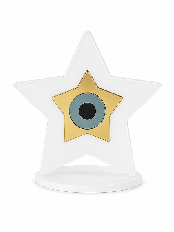 Επιτραπέζιο χριστουγεννιάτικο γούρι αστέρι με μάτι για εταιρικά δώρα και διακόσμηση γραφείου