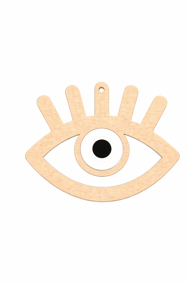 Ξύλινο μάτι με βλέφαρα και πλεξιγκλάς για μπομπονιέρες και diy κατασκευές, So Cute Cut