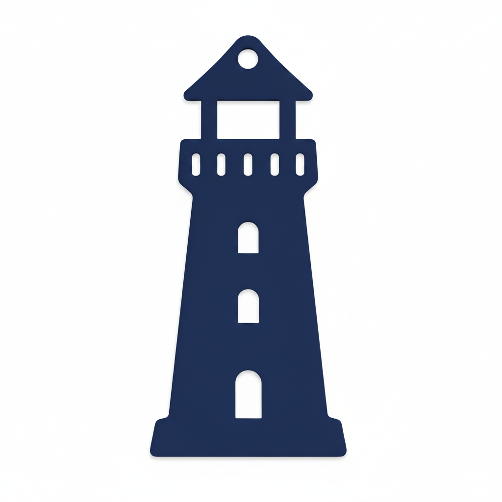 Lighthouse laser cut διακοσμητικό στοιχείο φάρος από MDF και ακρυλικό για DIY, μπομπονιέρες και ναυτικές κατασκευές | So Cute Cut