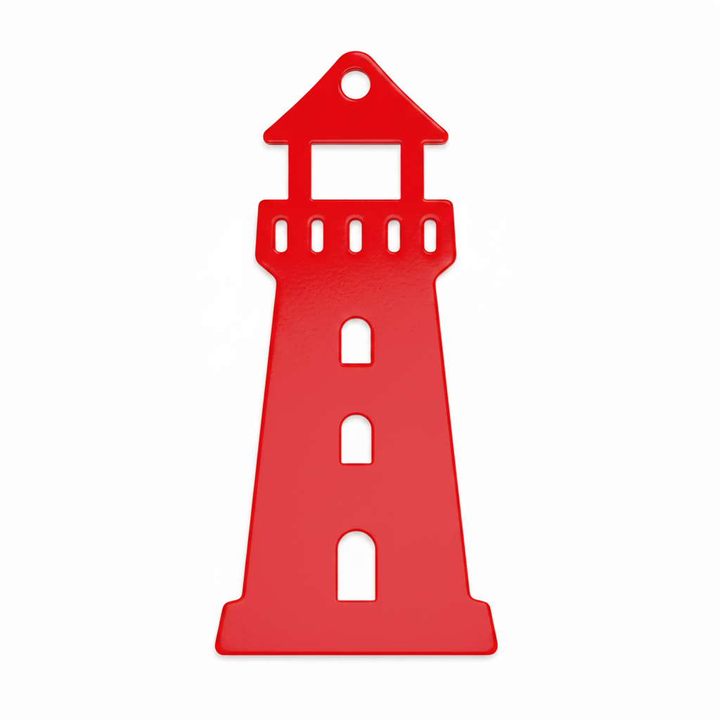Lighthouse laser cut διακοσμητικό στοιχείο φάρος από MDF και ακρυλικό για DIY, μπομπονιέρες και ναυτικές κατασκευές | So Cute Cut