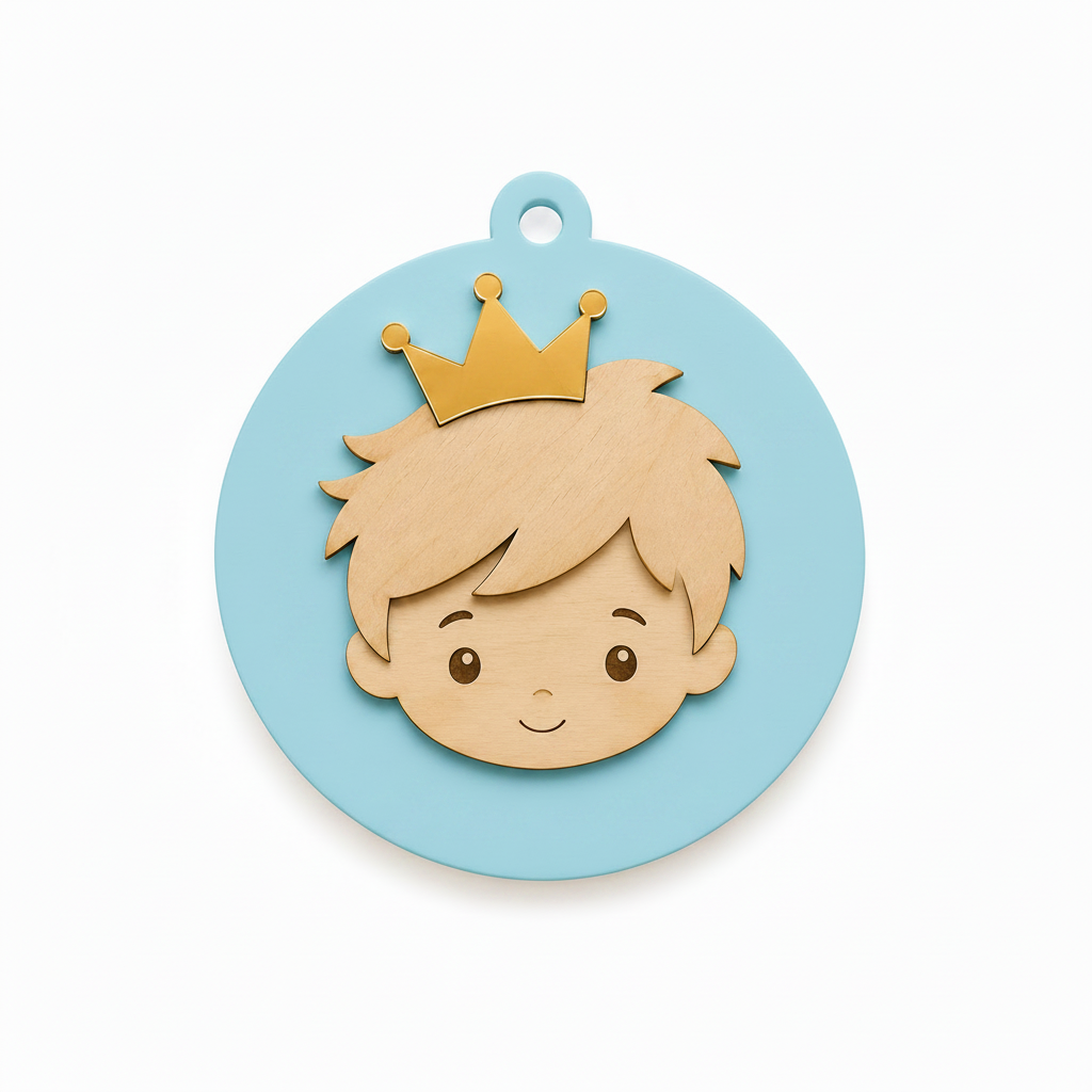 Little Prince – Στρογγυλό Κρεμαστό Στοιχείο με Ανάγλυφη Φιγούρα
