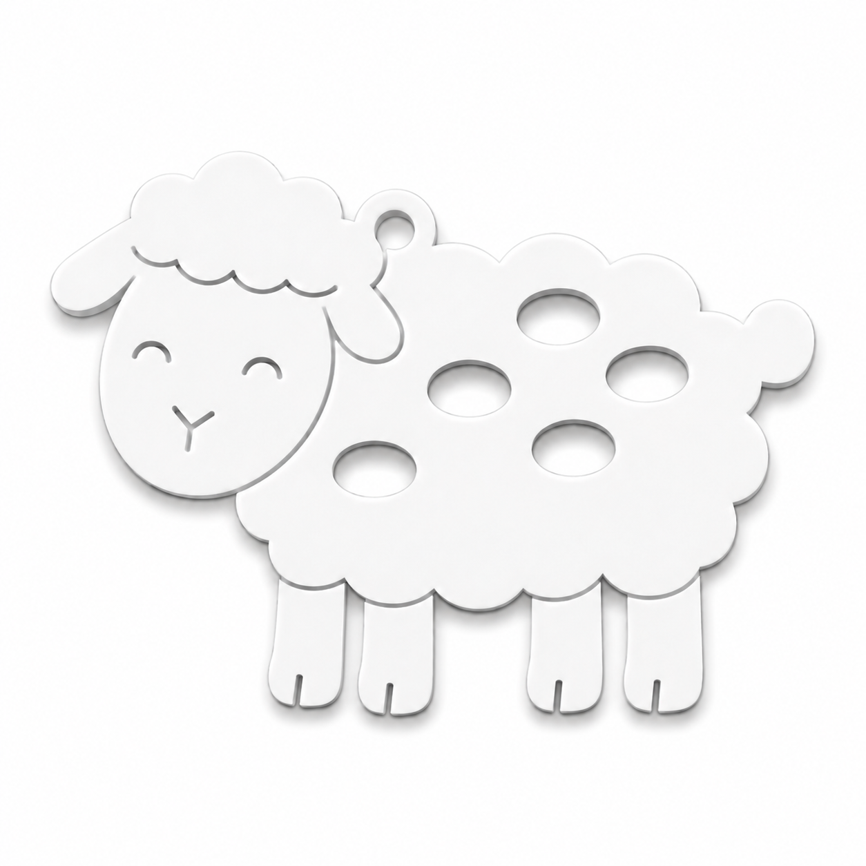 Lumi the Sheep πρόβατο από πλεξιγκλάς με cutout λεπτομέρειες για μπομπονιέρες βάπτισης, παιδική διακόσμηση και DIY δημιουργίες | So Cute Cut