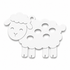 Lumi the Sheep πρόβατο από πλεξιγκλάς με cutout λεπτομέρειες για μπομπονιέρες βάπτισης, παιδική διακόσμηση και DIY δημιουργίες | So Cute Cut