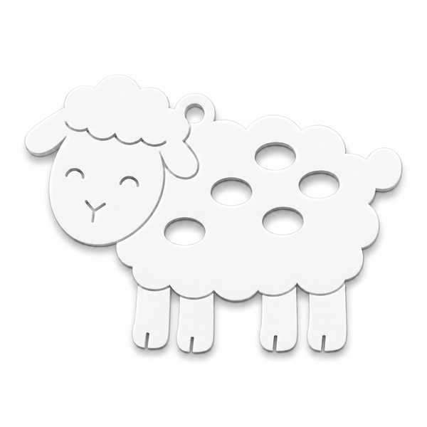 Lumi the Sheep πρόβατο από πλεξιγκλάς με cutout λεπτομέρειες για μπομπονιέρες βάπτισης, παιδική διακόσμηση και DIY δημιουργίες | So Cute Cut