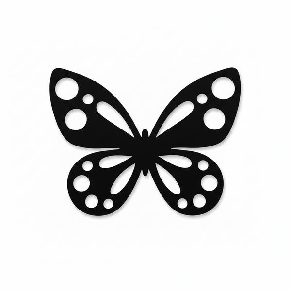 Luna Butterfly ακρυλική πεταλούδα Laser Cut από πλεξιγκλάς με διακοσμητικά cut-outs για μπομπονιέρες βάπτισης, λαμπάδες και DIY δημιουργίες | So Cute Cut