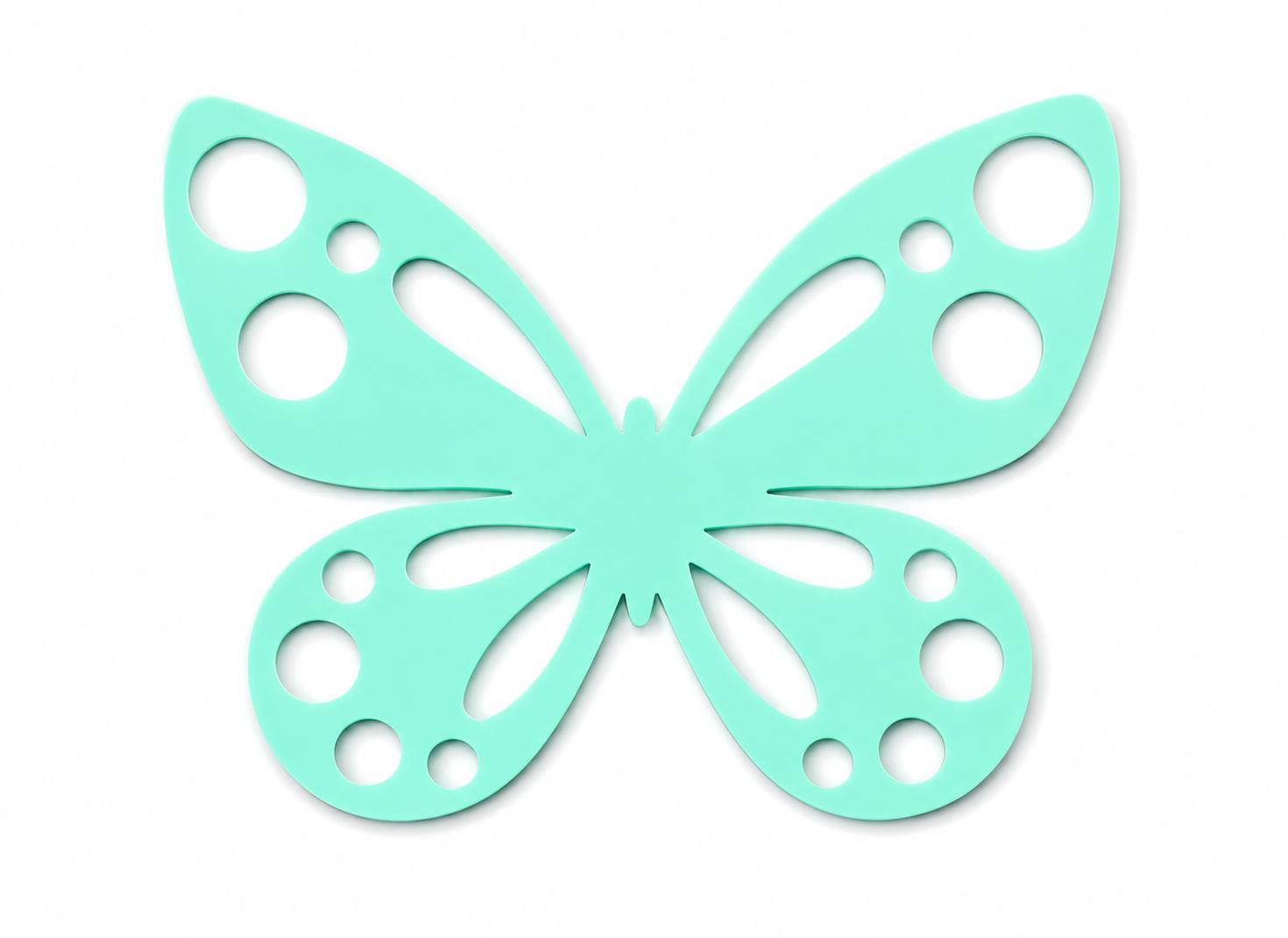 Luna Butterfly ακρυλική πεταλούδα Laser Cut από πλεξιγκλάς με διακοσμητικά cut-outs για μπομπονιέρες βάπτισης, λαμπάδες και DIY δημιουργίες | So Cute Cut