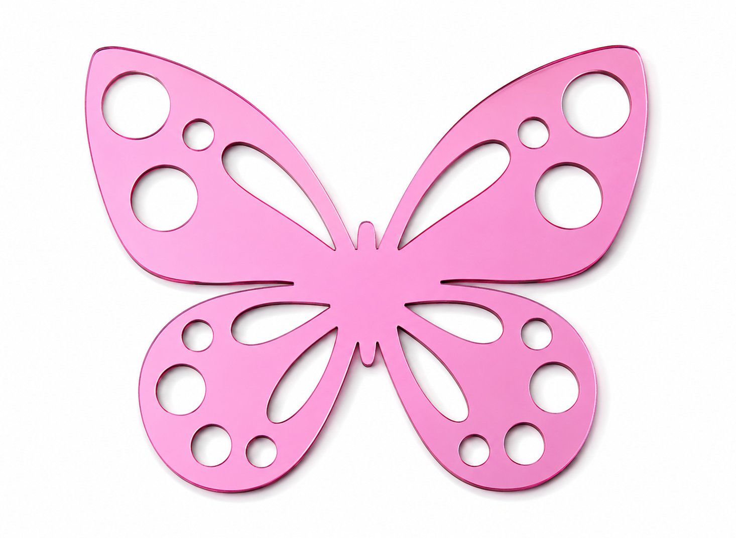Luna Butterfly ακρυλική πεταλούδα Laser Cut από πλεξιγκλάς με διακοσμητικά cut-outs για μπομπονιέρες βάπτισης, λαμπάδες και DIY δημιουργίες | So Cute Cut