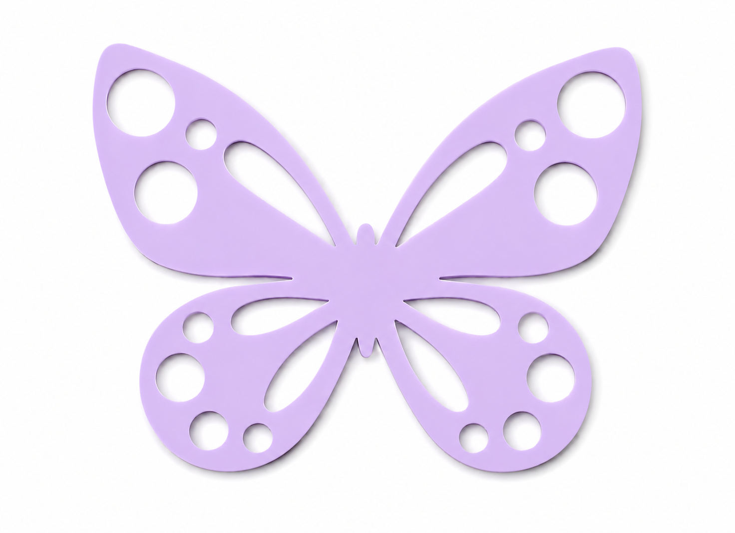 Luna Butterfly ακρυλική πεταλούδα Laser Cut από πλεξιγκλάς με διακοσμητικά cut-outs για μπομπονιέρες βάπτισης, λαμπάδες και DIY δημιουργίες | So Cute Cut