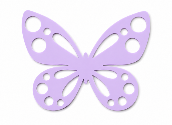 Luna Butterfly ακρυλική πεταλούδα Laser Cut από πλεξιγκλάς με διακοσμητικά cut-outs για μπομπονιέρες βάπτισης, λαμπάδες και DIY δημιουργίες | So Cute Cut