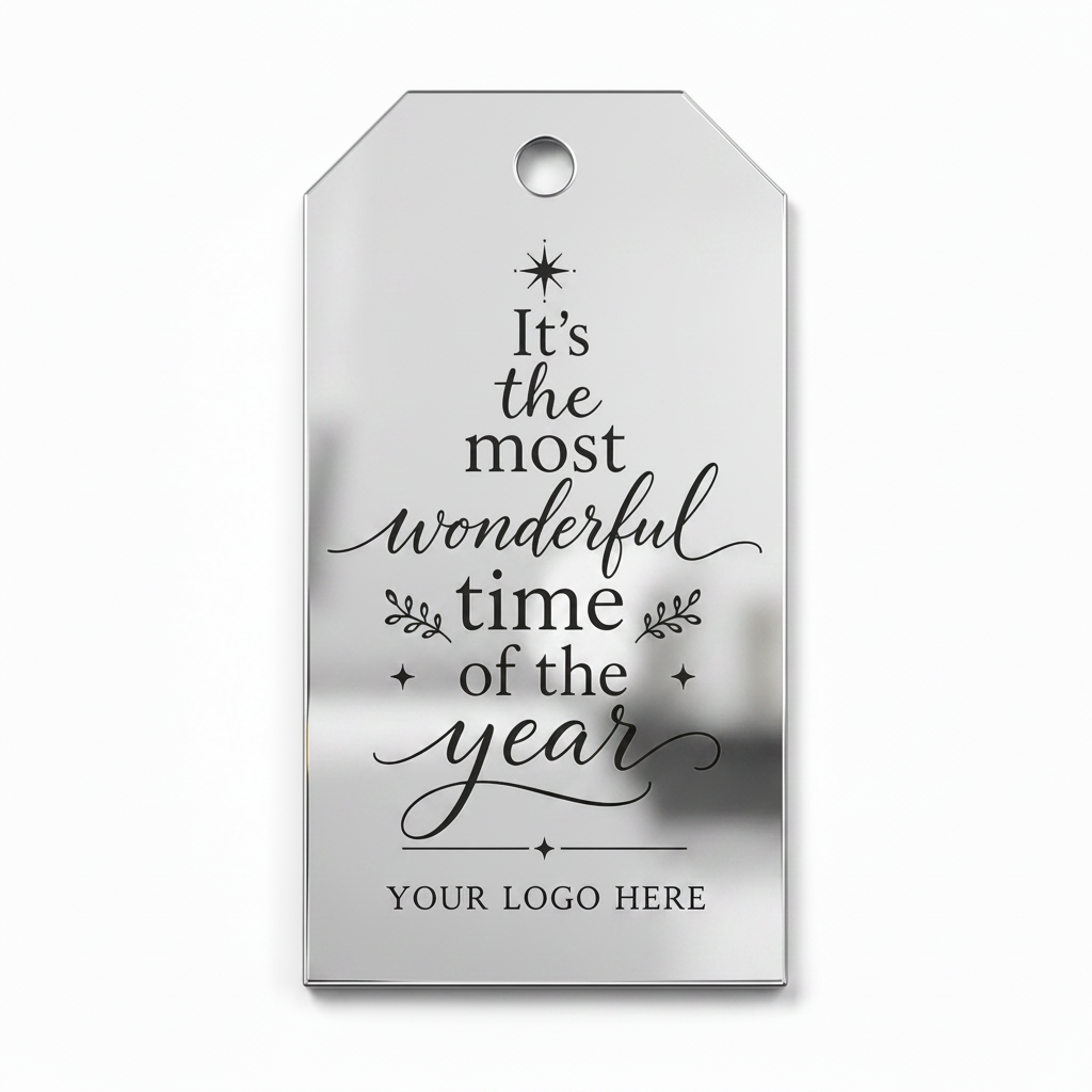 Christmas Tag “It’s the Most Wonderful Time” με Χάραξη Logo