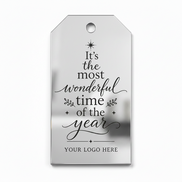Christmas Tag “It’s the Most Wonderful Time” με Χάραξη Logo