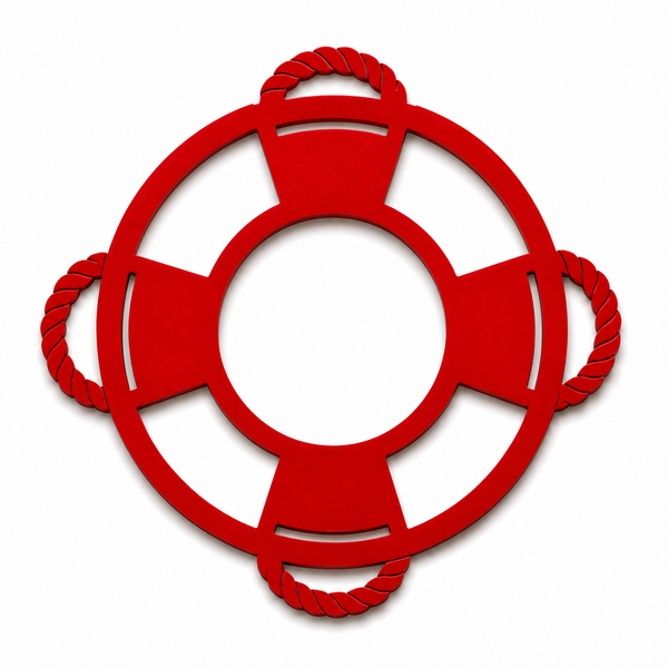 Modern Lifebuoy Frame σωσίβιο DIY από plexiglass για μπομπονιέρες βάπτισης, ναυτικές κατασκευές και summer crafts | So Cute Cut