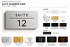 Modern rectangle engraved room number sign for hotels and Airbnb made from two-layer acrylic by So Cute Cut