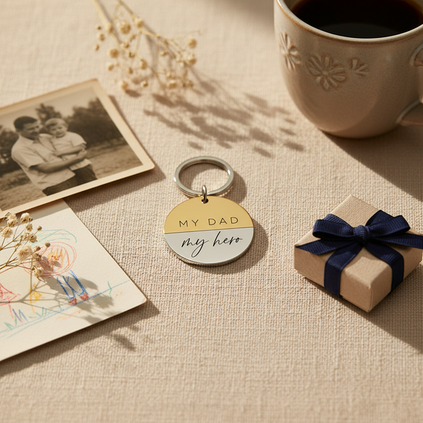 Μπρελόκ "My Dad • My Hero" Luxury Color Block