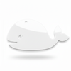 Nalu Whale ξύλινη και ακρυλική φάλαινα Laser Cut από MDF σημύδα, πλεξιγκλάς και καθρέφτη για DIY δημιουργίες και μπομπονιέρες | So Cute Cut
