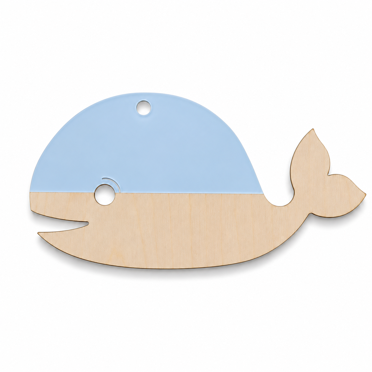 Nalu Whale Layered ξύλινη και ακρυλική φάλαινα από MDF σημύδα και παστέλ πλεξιγκλάς για μπομπονιέρες και DIY δημιουργίες | So Cute Cut