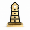 Nautical Lighthouse εταιρικό διακοσμητικό φάρος από χρυσό πλεξιγκλάς καθρέφτη και μαύρο ακρυλικό – So Cute Cut