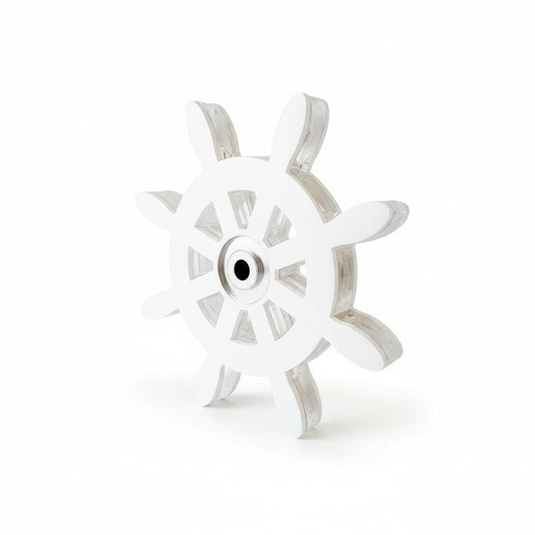 Ναυτικό γούρι τιμόνι από πλεξιγκλάς με μάτι καθρέφτη 11 εκ επιτραπέζιο διακοσμητικό, So Cute Cut