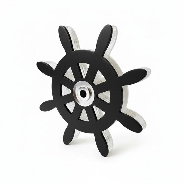 Ναυτικό γούρι τιμόνι από πλεξιγκλάς με μάτι καθρέφτη 11 εκ επιτραπέζιο διακοσμητικό, So Cute Cut