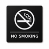 Modern engraved No Smoking business sign made from two-layer acrylic by So Cute Cut