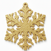 Nordic Crystal laser cut snowflake hanging shape in glitter gold acrylic by So Cute Cut