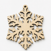 Nordic Crystal laser cut snowflake hanging shape in birch MDF by So Cute Cut