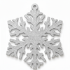 Nordic Crystal laser cut snowflake hanging shape in glitter silver acrylic by So Cute Cut