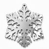 Nordic Crystal laser cut snowflake hanging shape in silver acrylic mirror by So Cute Cut