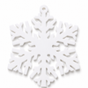 Nordic Crystal laser cut snowflake hanging shape in white acrylic by So Cute Cut
