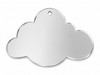 Πλέξι διακοσμητικό συννεφάκι Organic Cloud από γυαλιστερό πλέξιγκλας και ακρυλικό καθρέφτη, διαθέσιμο με ή χωρίς τρύπα για Little Prince, βάπτιση και DIY κατασκευές, σε λευκό φόντο.