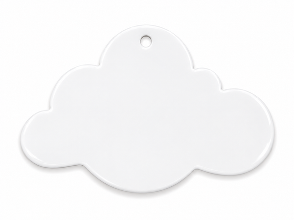 Πλέξι διακοσμητικό συννεφάκι Organic Cloud από γυαλιστερό πλέξιγκλας και ακρυλικό καθρέφτη, διαθέσιμο με ή χωρίς τρύπα για Little Prince, βάπτιση και DIY κατασκευές, σε λευκό φόντο.