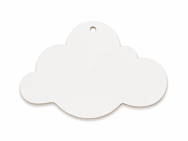 Ξύλινο διακοσμητικό συννεφάκι Organic Cloud από MDF με οργανικό σχεδιασμό, διαθέσιμο με ή χωρίς τρύπα για Little Prince, βάπτιση και DIY δημιουργίες, σε λευκό φόντο.