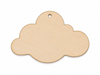 Ξύλινο διακοσμητικό συννεφάκι Organic Cloud από MDF με οργανικό σχεδιασμό, διαθέσιμο με ή χωρίς τρύπα για Little Prince, βάπτιση και DIY δημιουργίες, σε λευκό φόντο.