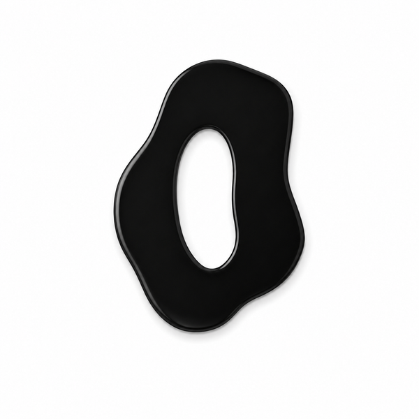 Organic Pebble μοτίφ με ακανόνιστο οργανικό περίγραμμα και κεντρικό άνοιγμα, διαθέσιμο σε λευκό, μαύρο, χρυσό και ασημί καθρέφτη για χειροποίητα κοσμήματα και DIY δημιουργίες.