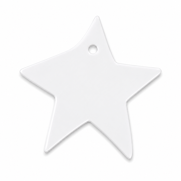 Πλέξι διακοσμητικό αστέρι Organic Star από γυαλιστερό πλέξιγκλας και ακρυλικό καθρέφτη, διαθέσιμο με ή χωρίς τρύπα για Little Prince, βάπτιση και DIY κατασκευές σε λευκό φόντο.
