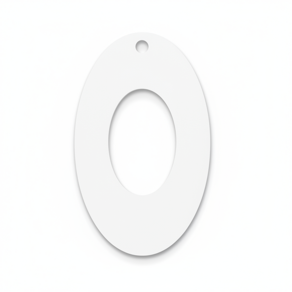 Οβάλ ακρυλικό πλέξι μοτίφ Oval Frame με κεντρικό άνοιγμα και τρύπα για σκουλαρίκια, pendants και χειροποίητες δημιουργίες.