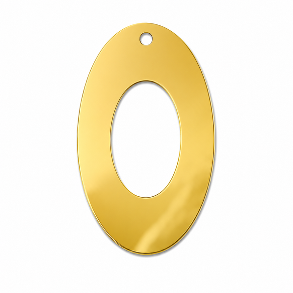 Ακρυλικό οβάλ μοτίφ καθρέφτης Oval Frame Mirror με κεντρικό άνοιγμα και τρύπα για σκουλαρίκια, pendants και χειροποίητες δημιουργίες.