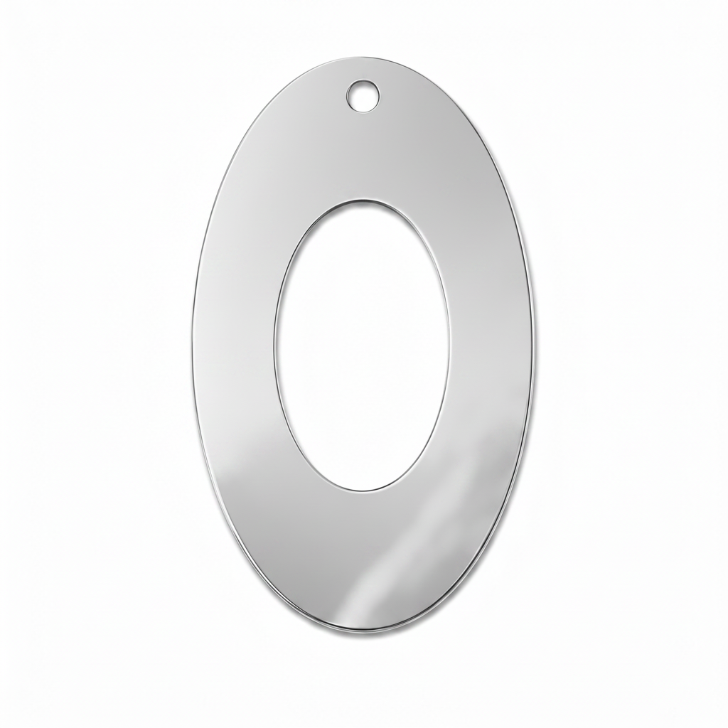Ακρυλικό οβάλ μοτίφ καθρέφτης Oval Frame Mirror με κεντρικό άνοιγμα και τρύπα για σκουλαρίκια, pendants και χειροποίητες δημιουργίες.